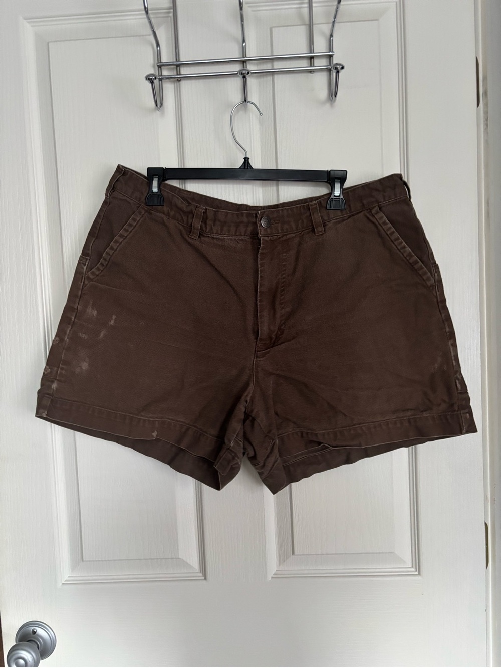 Vintage Patagonia Men's Dark Brown Flat-Front Casual Shorts